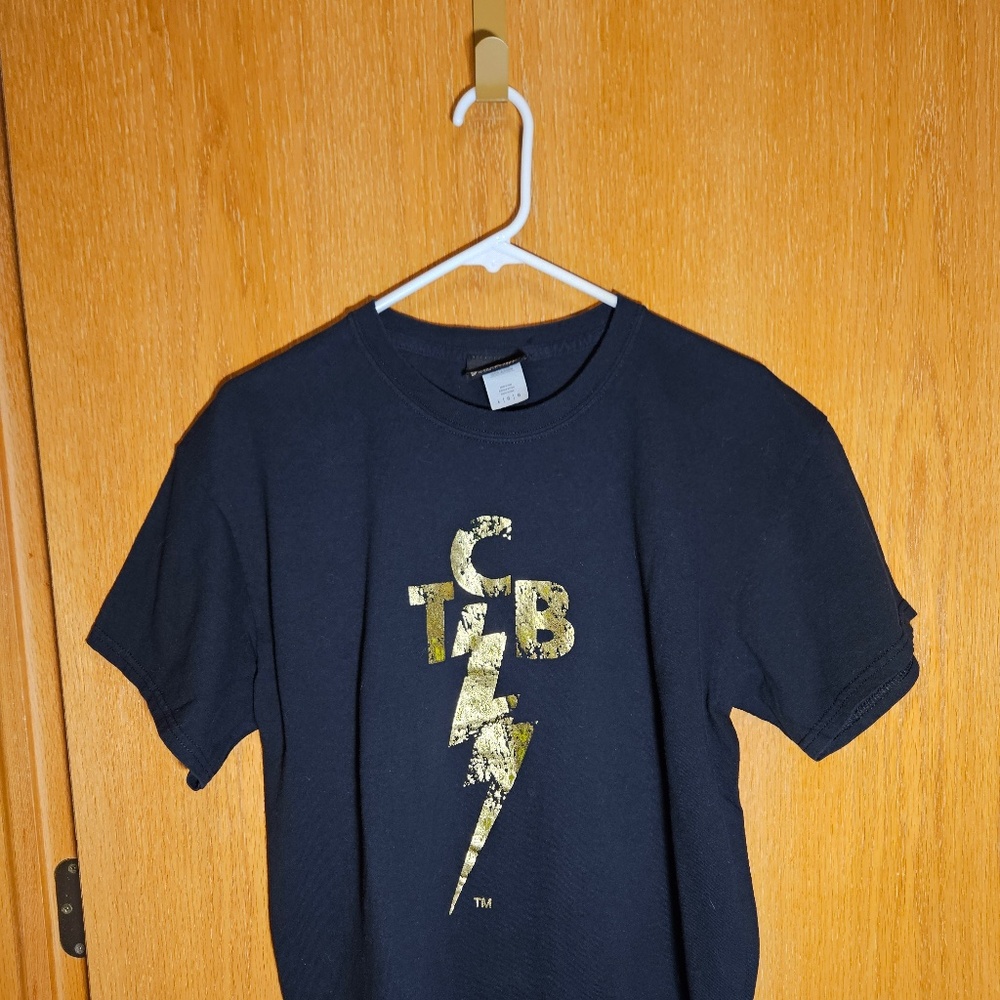 Graceland Elvis Graphic TCB T-Shirt Men's Size L Black Good ⚡